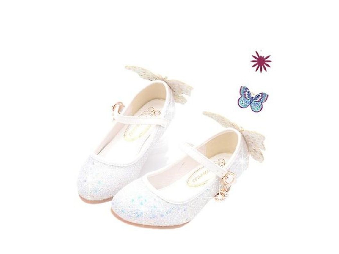 SAPATOS de Primeira Comunhão Fasst para Meninas, com Sequins e Decoração de Borboleta