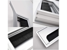 Tianher Square Desk Hole Grommet Alumínio Cabo de Computador Furo Furo 2 Peças Acsergery Presente Slowmoose