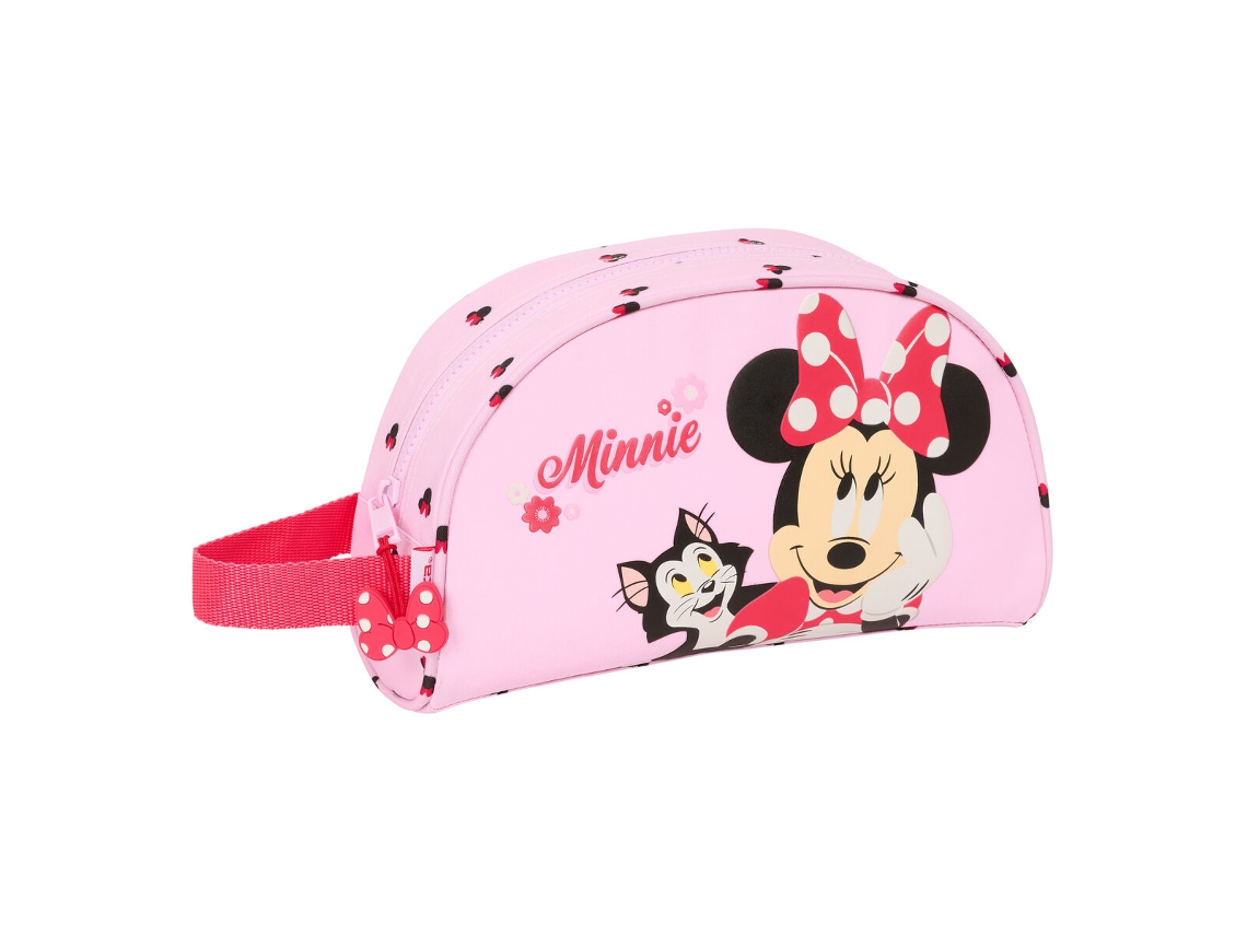 Necessaire de viagem ingênua da Minnie Mouse (cor rosa bebê)