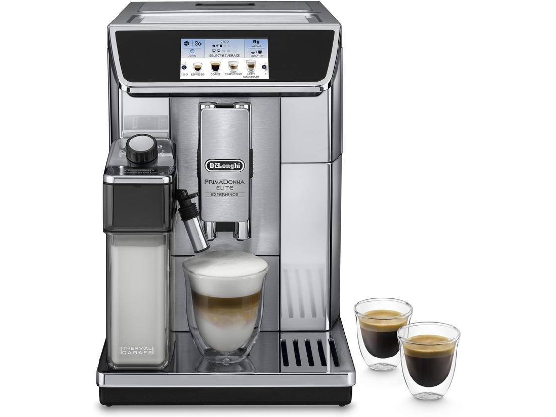 Máquina de Café Expresso Automática DELONGHI PrimaDonna Elite Experience ECAM650.85.MS (19 bar - 13 Níveis de Moagem)