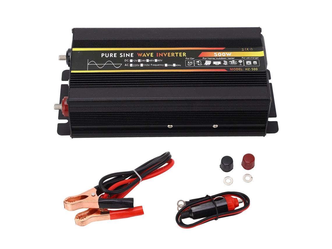Inversor de Energia 500w Dc24v para Ac220v Onda Senoidal Pura com Tela Led
