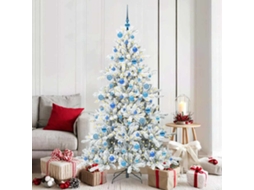 Vidaxl Árvore De Natal Articulada Artificial Branco 180 Cm Pvc E Aço