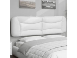 Vidaxl Almofadão De Cabeceira Hvar 180 Cm Couro Artificial Branco