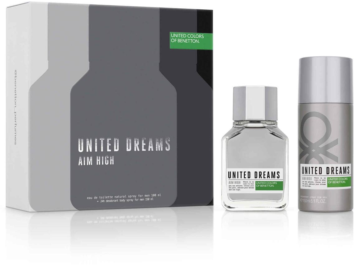 Coffret de Perfume BENETTON UNITED DREAMS Aim High Men Eau de Toilette 100 ML + Deo Spray 150 ML