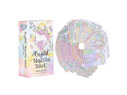 Primerox 78 Cartas de Tarot Animal de Cristal Papel Revestido Baralho para Adivinhação e Previsão