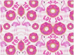 Colcha de Flanela com Estampa Flamingos e Círculos Macia Quentinha 101 6 X 76 2 Cm, Macio, Quente, Ideal Par