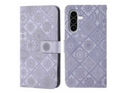 Capa De Couro Para Celular Com Padrão Étnico Em Relevo