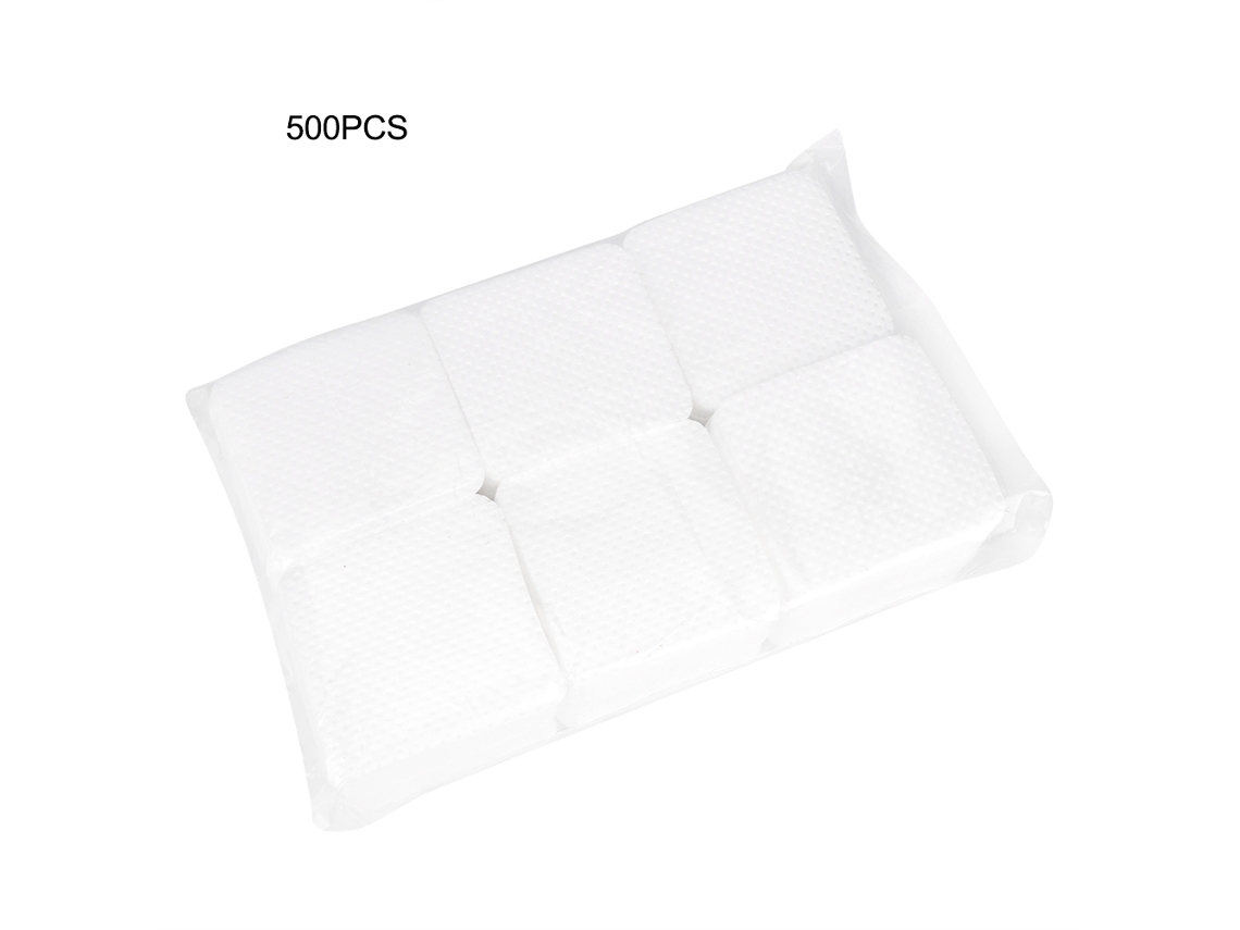 500 Unidades. Toallitas De Algodón Desechables Suaves Sin Pelusas Para Remover Esmalte De Uñas Y Maquillaje