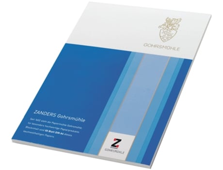 Bloco de Cartas GOHRSMÜHLE para Correio Bancário Din A4 100 G/M² Branco Brilhante