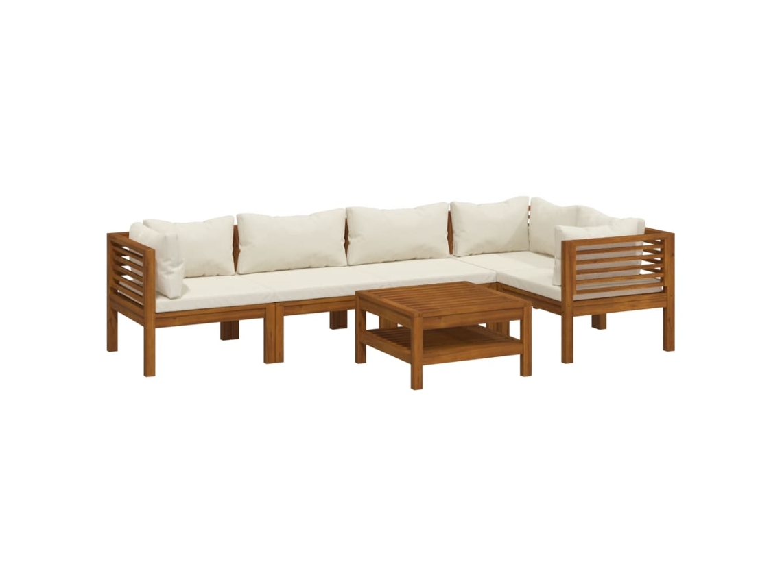 Garden Lounge Set, Garden Lounge Sets Vidaxl Creme Madeira De Acácia (n/a)