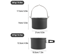 Conjunto de Panelas Portátil para Camping 5 6 Pessoas