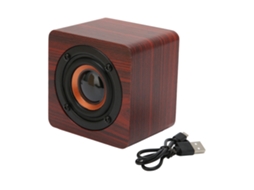 Caixa de Som Bluetooth Mali retro com design de madeira, portátil para casa, viagem e exterior
