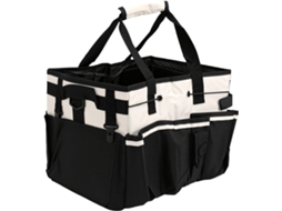 Organizador de produtos de limpeza, bolsa de limpeza portátil com altura ajustável para os ombros e para as mãos, divisórias removíveis.