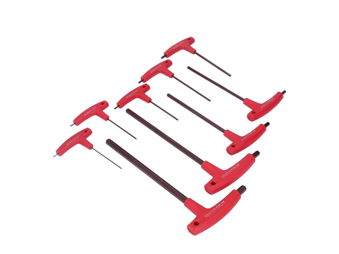 Laxiscreed Kit De Chaves Hexagonais 9 Peças Com Pega Em T, Durável À Corrosão