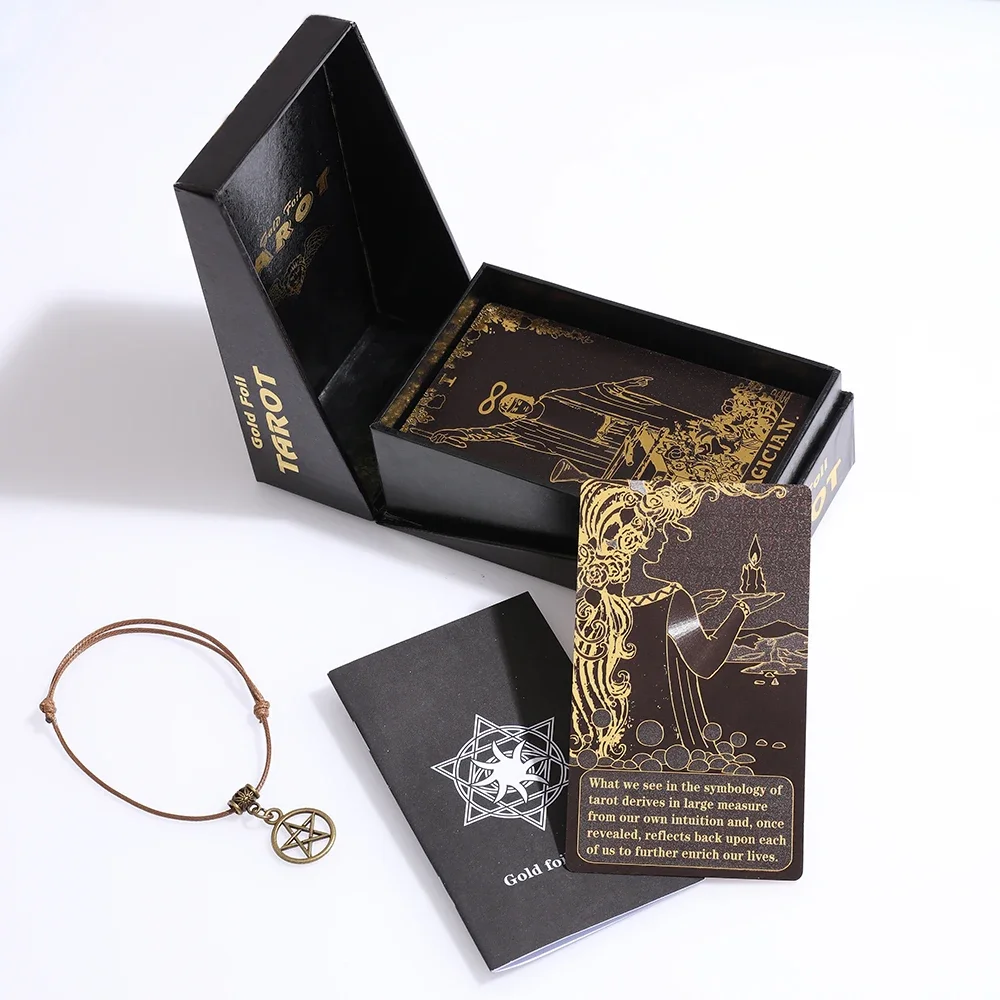 Conjunto De Cartas De Tarô, Jogo De Tabuleiro, 12*7cm, Presente Sofisticado À Prova D'água