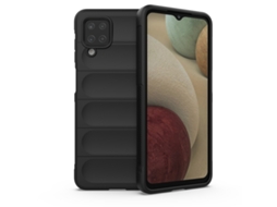 Capa Halinuia Para Samsung Galaxy A12 4g/a12 5g Magic Shield Tpu Flanela Preta (proteção Integral, Interior Em Flanela)