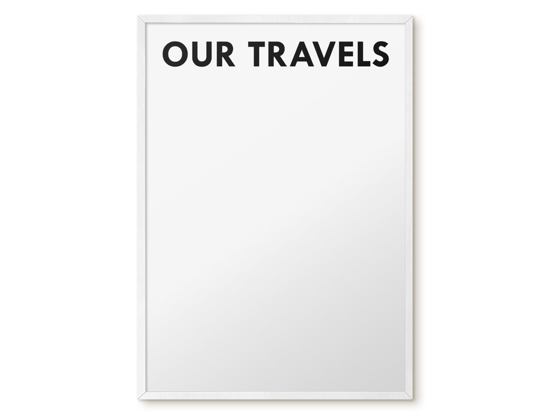 Magnetic Wall Board Our Travels For The Office Espelharte (50x70 Cm)