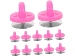Conjunto De 100 Alfinetes Com Pontas De Borracha E Alfinetes De Cabeça Chata Rosa, Acessórios Para Confecção