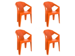 GARBAR Delta Poltrona Interior e Exterior Set 4 Laranja