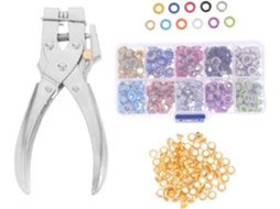 Kit Portátil de Alicates para Ilhós com Estojo de Armazenamento, Ferramenta de Perfuração para Tecidos e Lonas. SFUSHOS