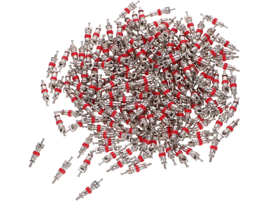 200 unidades de núcleos de válvulas pneumáticas de zinco vermelho, fáceis de instalar.