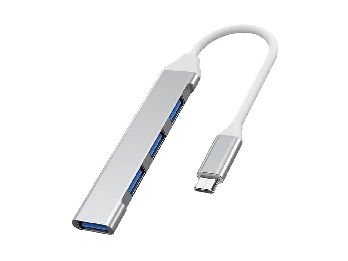 Hub USB Tipo C 4 em 1, Adaptador, Notebook, Celular, Teclado, Mouse, Ethernet CHABERLU