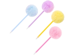 Canetas Mikikit Para Meninas, 4 Canetas Decorativas E Fofinhas Com