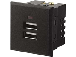 Tomada De Parede Com Duas Portas Usb 5v 2.1a Para Carregamento