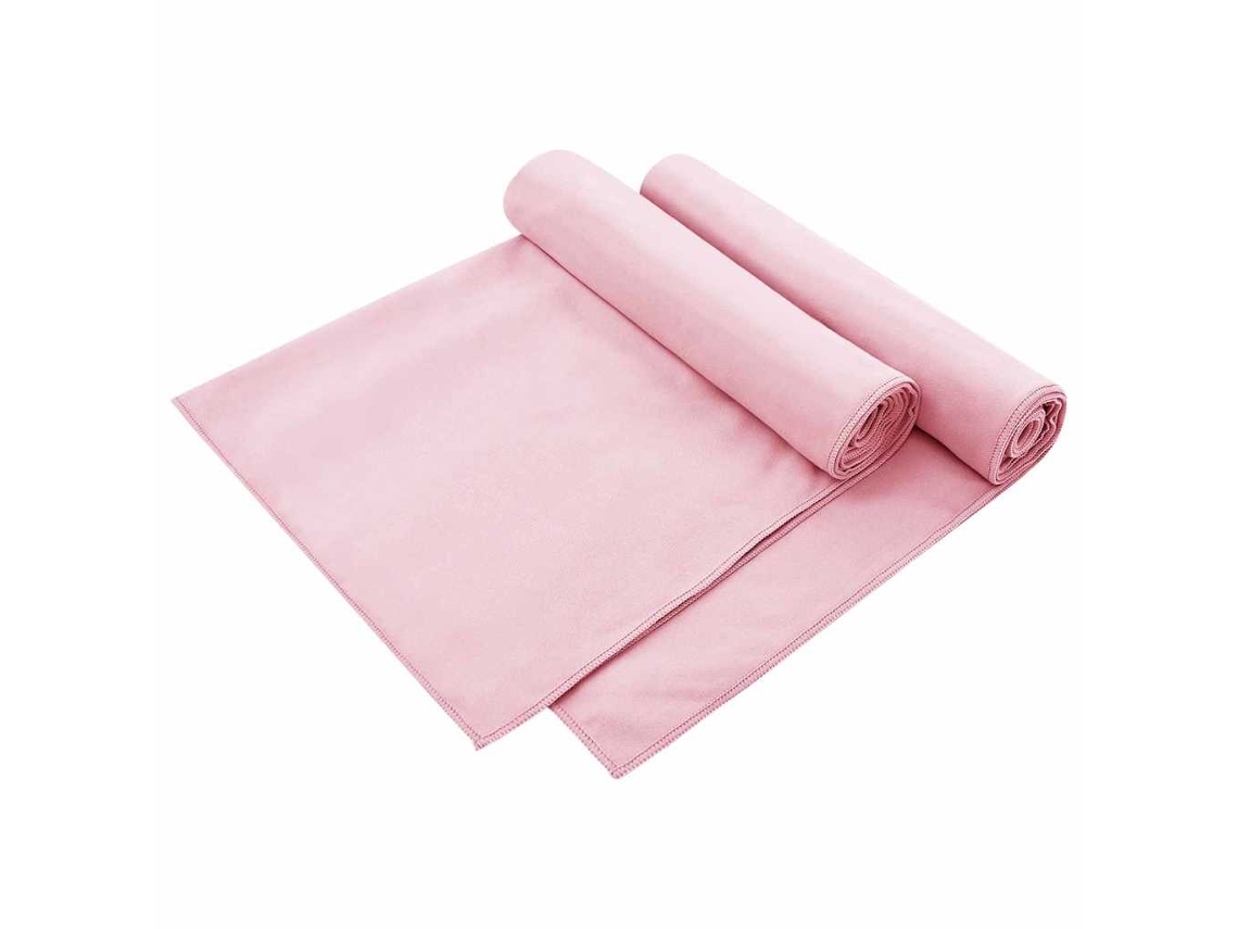 Conjunto 2 Toalhas Para Cadeiras Exteriores Vidaxl Rosa Poliéster (130 X 60 Cm)