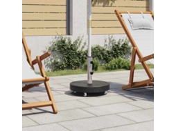 Vidaxl Base De Guarda-sol Redonda Granito 30 Kg Preto