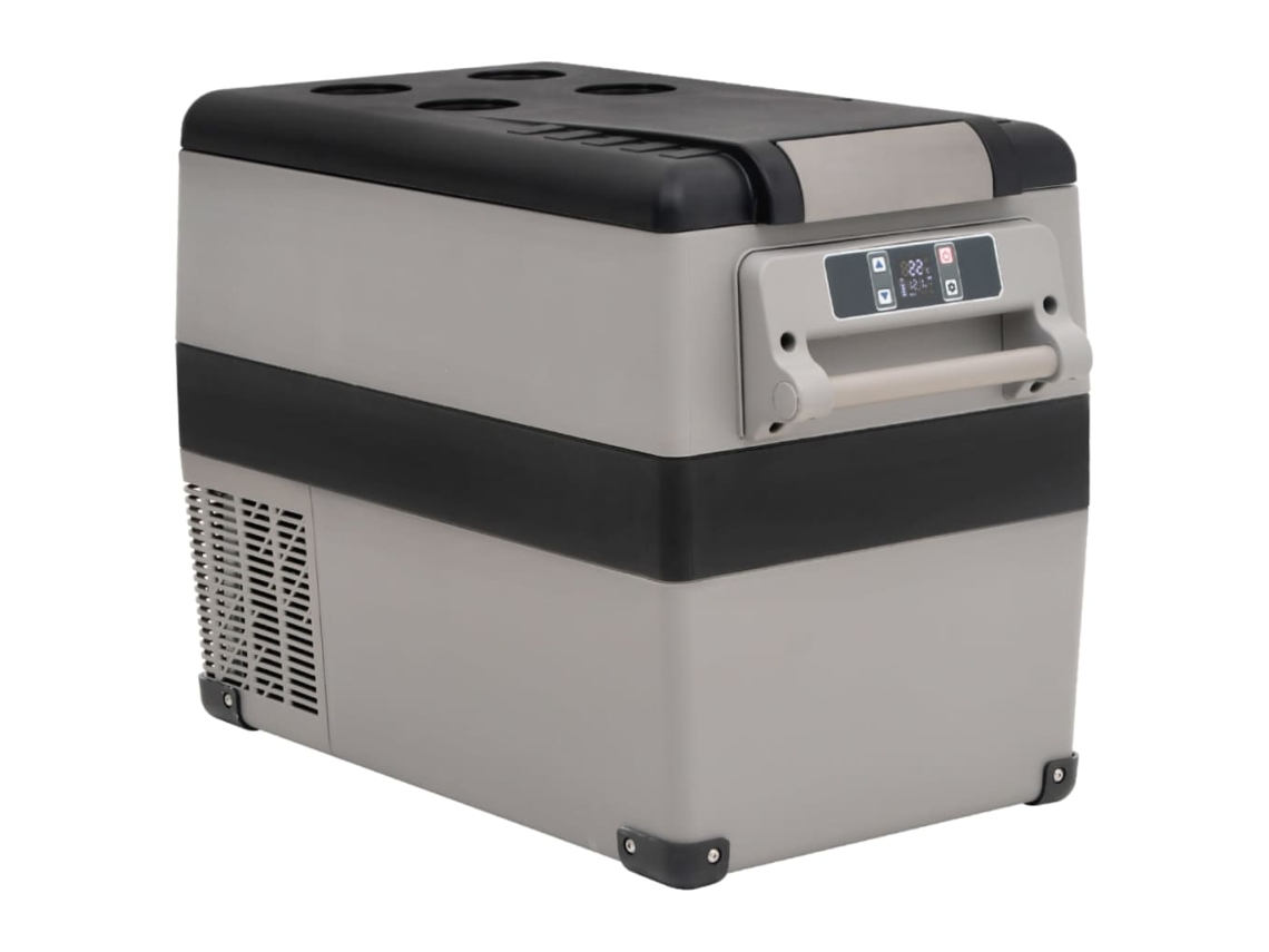 Vidaxl Mala Térmica Com Pega 55 L Pp E Pe Preto E Cinzento