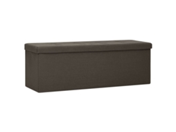 Storage Bench Vidaxl Marrom Tecido (110 X 38 X 38 Cm)