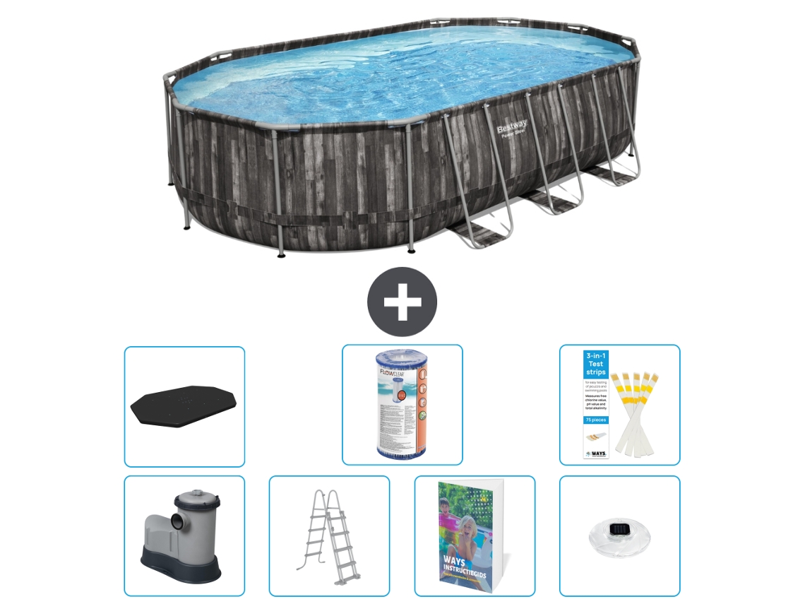 Bestway Piscina Bestway Power Steel Oval - 610x366x122 Cm - 8-peças S622