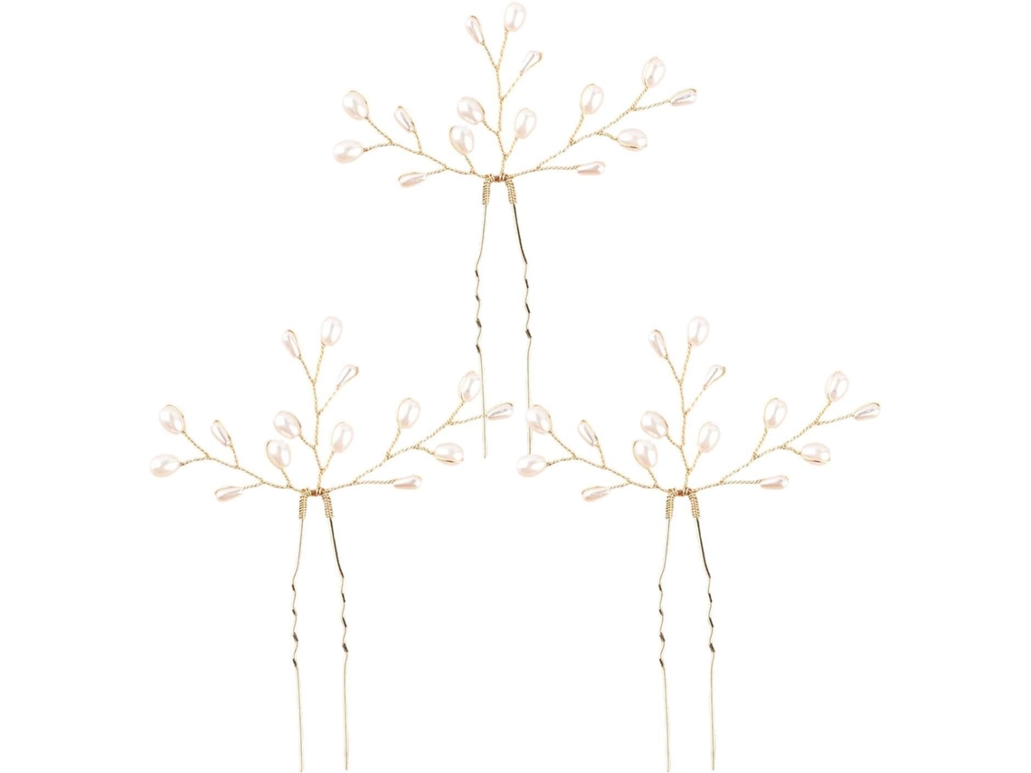 Presilhas de cabelo com pingentes, conjunto de 3 peças, presilhas estilosas.