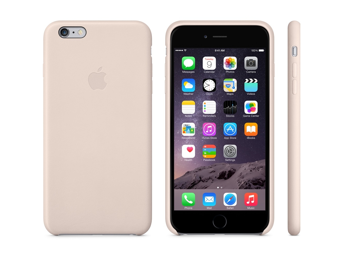 Capa APPLE iPhone 6 Plus de pele Rosa