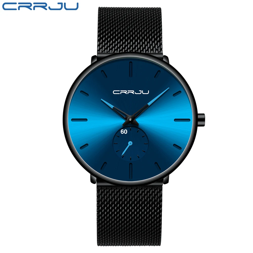 Relógio Masculino Elegante MDUG, À Prova D'água, Ultrafino, com Pulseira de Malha e Design Minimalista