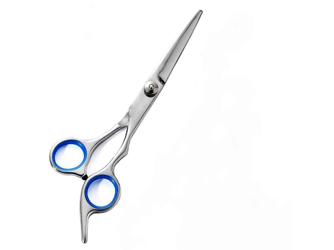 Tesoura De Cabeleireiro Azul Deluxe Brilvibera