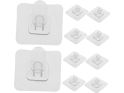 Conjunto De 10 Ganchos Adesivos Resistentes Para Parede, Ideais