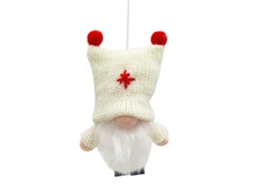 Laxiscreed Boneca De Natal De Malha Sem Rosto Com Chapéu De Bola Dupla Para Decoração Natalícia