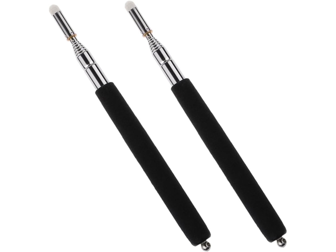 Ponteiro Telescópico De Aço Inoxidável Preto Em Duas Peças, Extensível, Com Ponta Antirreflexo Eletr Gokoco