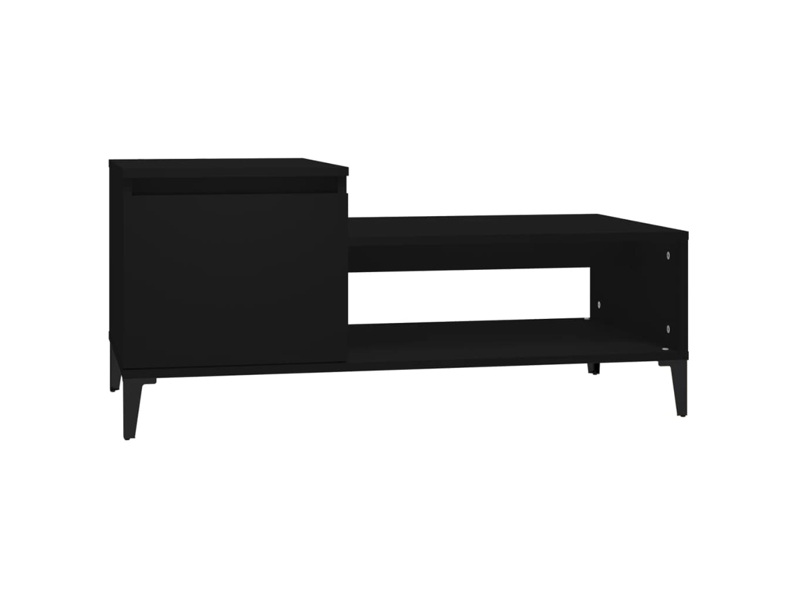 Mesa de Centro Derivados de Madeira Preto MAISON EXCLUSIVE (100x50x45 cm)