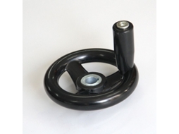 Volante De Mano Com Rádio 125mm Para Fresadora, Diâmetro Do Orifício Central 12mm, Preto