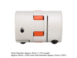 Acoplador Flexível De Eixo De Aço Alumínio 22mm