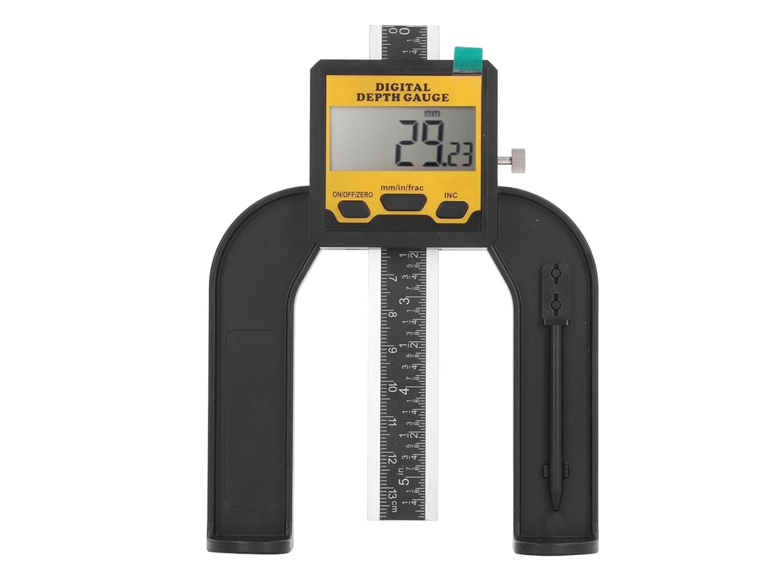 Medidor De Profundidade Digital Com Resolução 0,01mm, Base Magnética,
