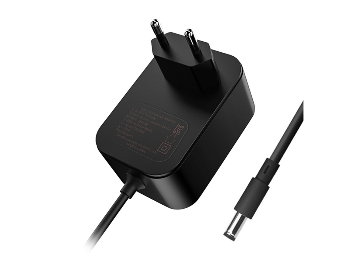 Adaptador de energia 12V 3A (preto), conector CC com certificação CE europeia de 5,5 x 2,1 mm.
