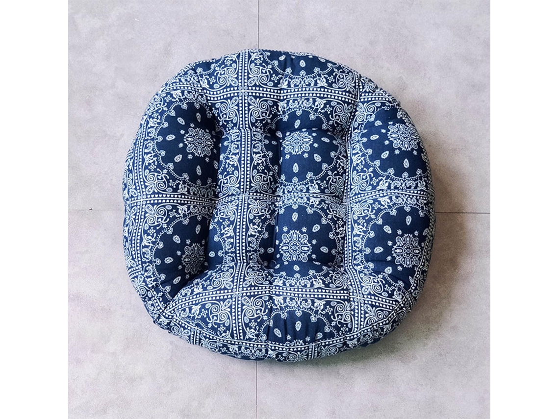 2 Almofadas Redondas Para Cadeiras, 55x 55cm, Almofadas Macias Para Uso Interno E Externo, 10cm De Espessura, Para