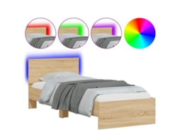 Estrutura cama c/ cabeceira/luzes LED VIDAXL carvalho sonomaED roble Sonoma VIDA X