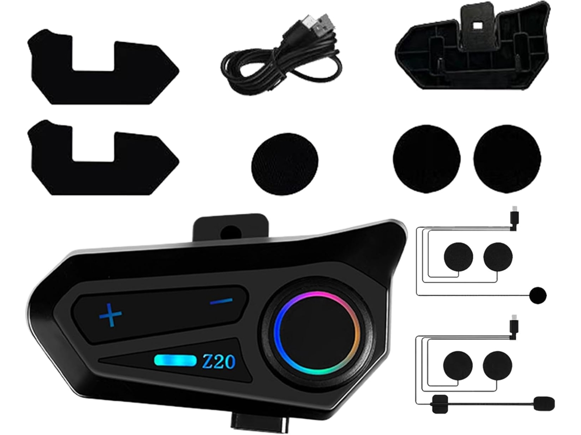Écouteurs Pour Casque Moto Sistema De Comunicação À Carga Type-c