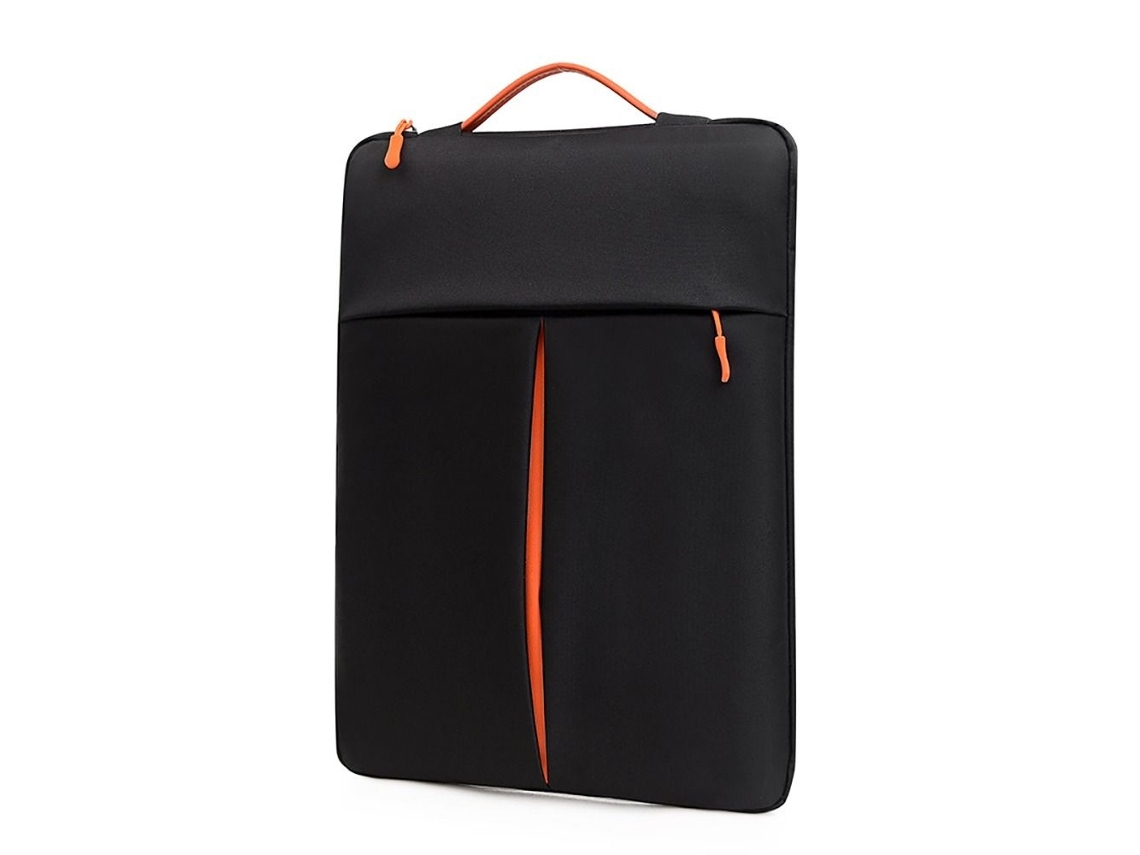 Bolsa Para Computador Portátil 15.6 Polegadas Impermeável Com Interior Macio E Bolso Auxiliar Preto Elysve