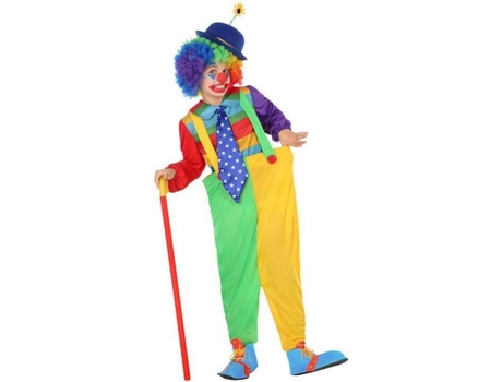 Fato de Menino DISFRAZZES Palhaço Multicolor (Tam: 7 a 9 anos)